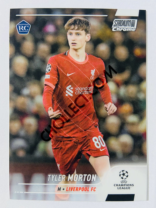 Tyler Morton - Liverpool FC 2022 Topps Stadium Club Chrome UCL RC Rookie #92