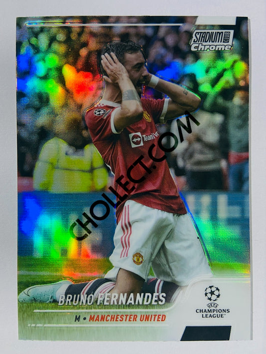 Bruno Fernandes - Manchester United 2022 Topps Stadium Club Chrome UCL Refractor #18