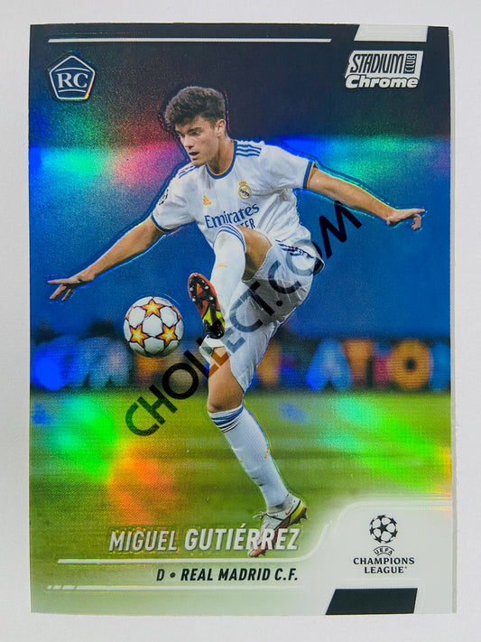 Miguel Gutierrez - Real Madrid C.F. 2022 Topps Stadium Club Chrome UCL Refractor RC Rookie #45