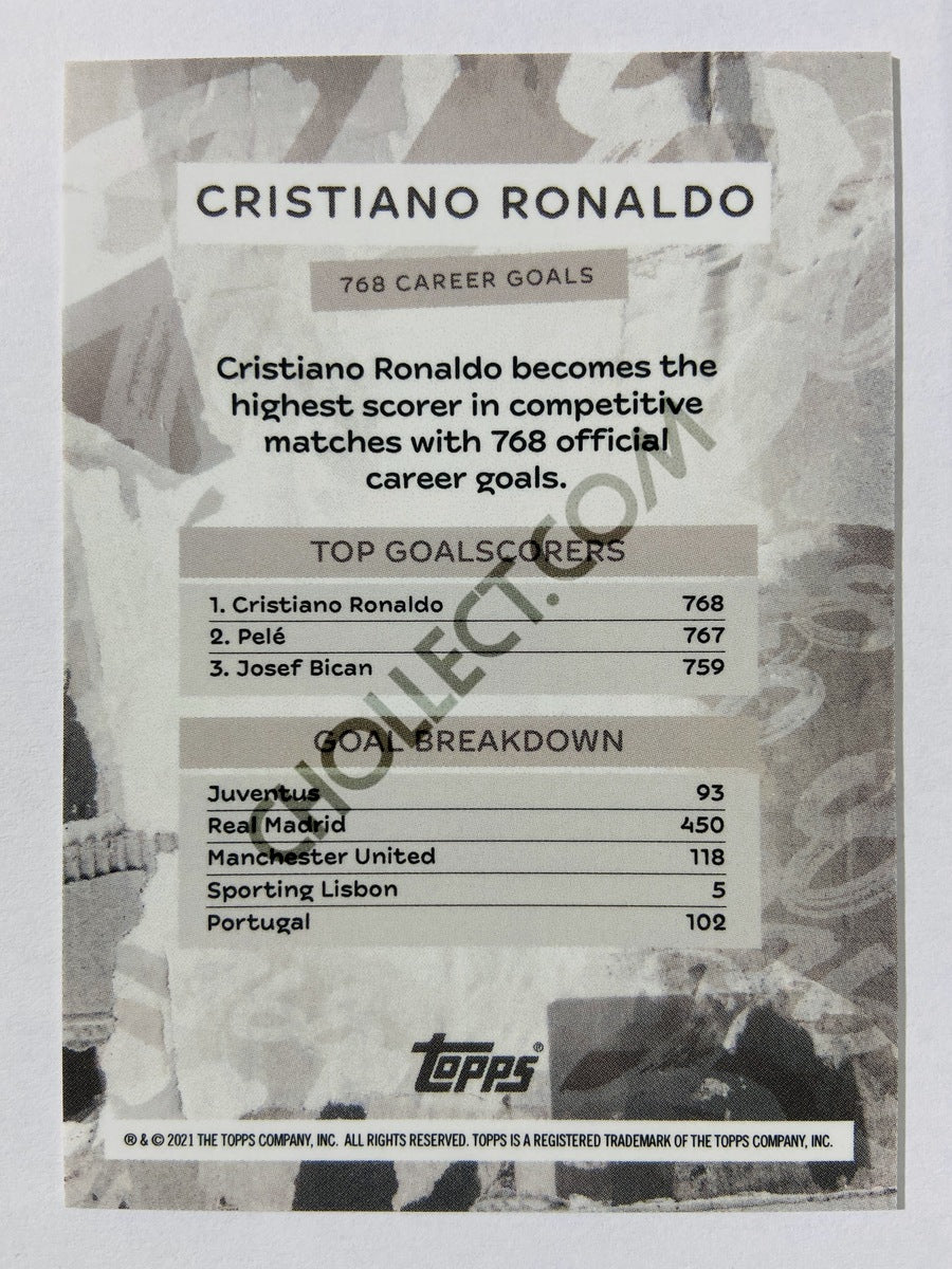 Cristiano Ronaldo - Juventus 2021 Topps 768 Career Goals 133/450