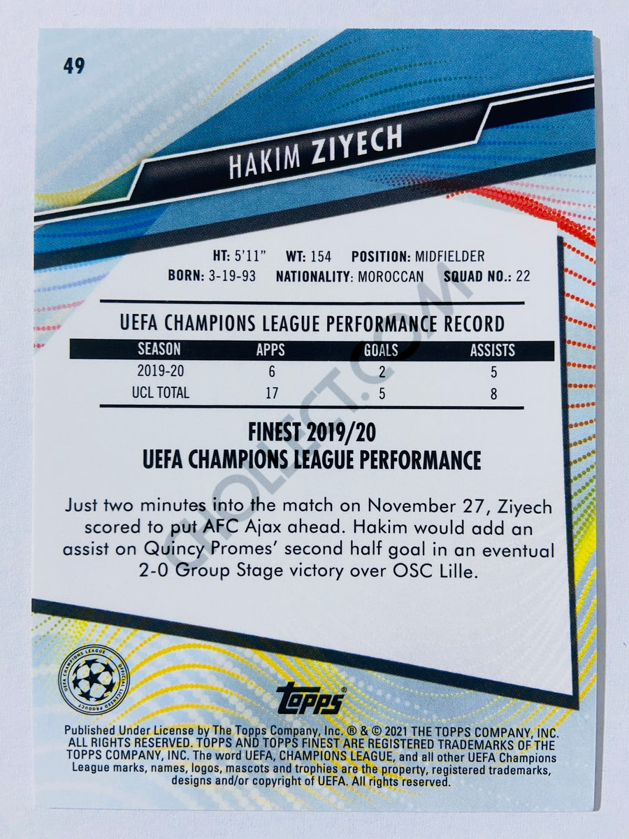 Hakim Ziyech - Chelsea FC 2021 Topps Finest UCL #49