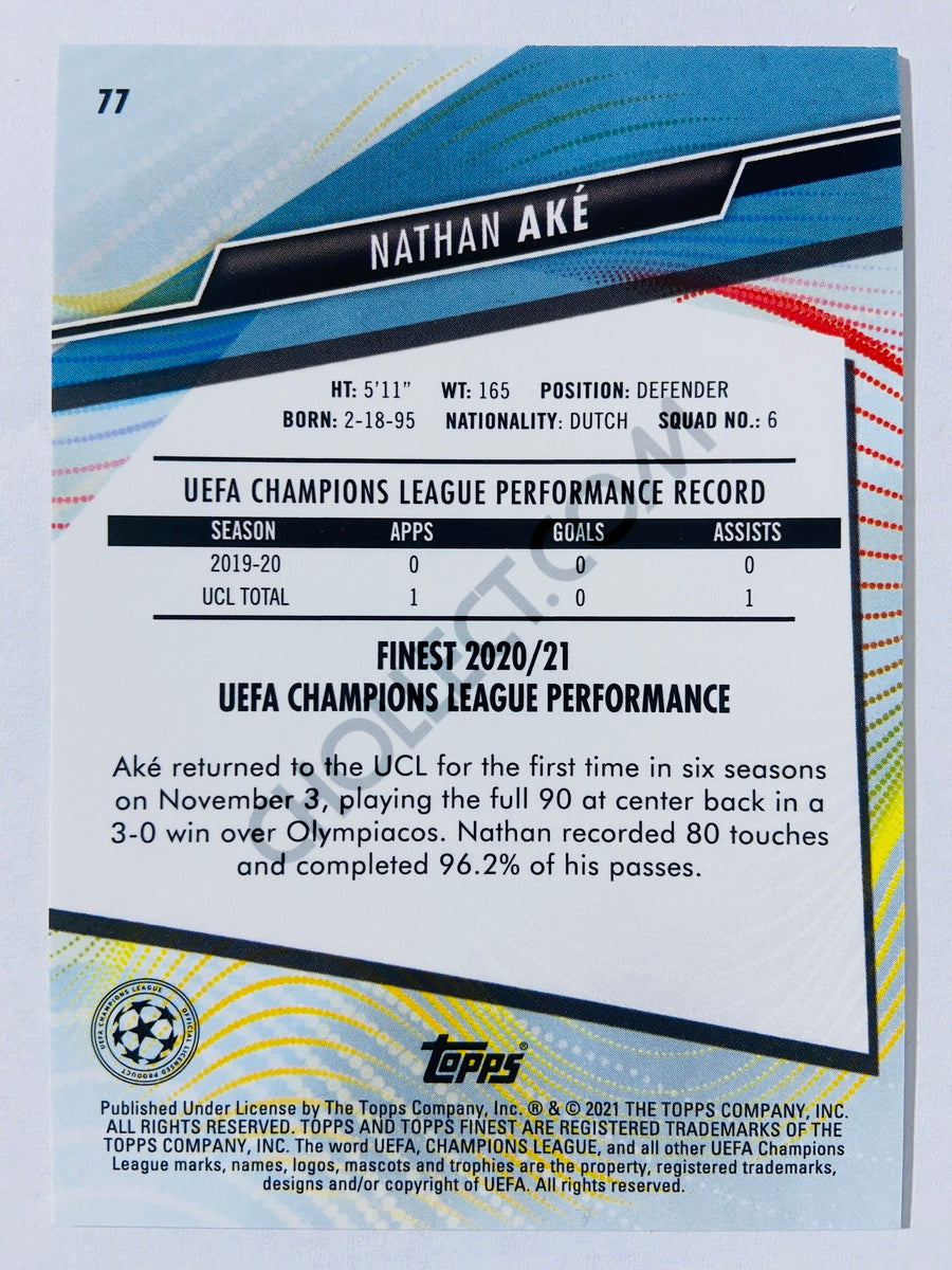 Nathan Ake - Manchester City 2021 Topps Finest UCL #77