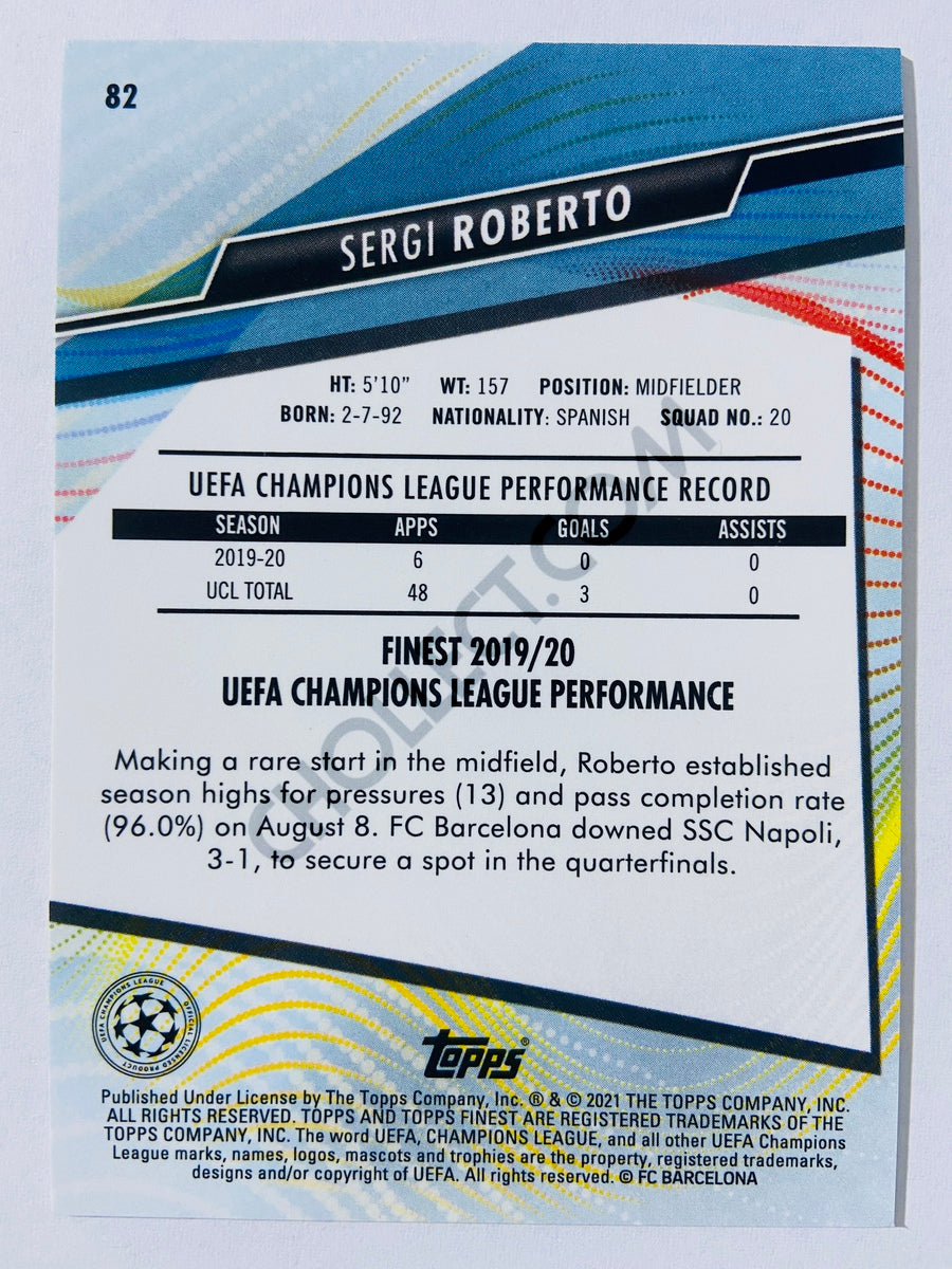 Sergi Roberto - FC Barcelona - 2021 Topps Finest UCL #82