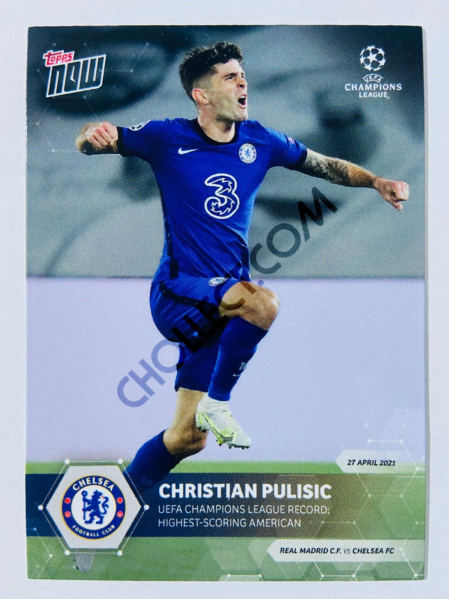 Christian Pulisic - Chelsea FC 2021 Topps Now UCL Record: Highest-Scoring American #66