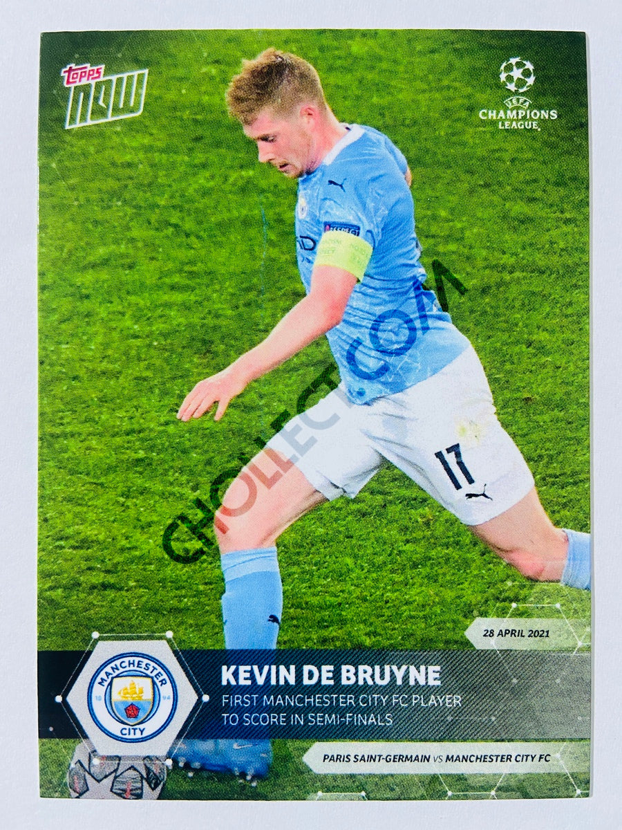 Kevin de Bruyne - Manchester City 2021 Topps Now UCL First Manchester City FC Player to Score in Semi-Finals #69