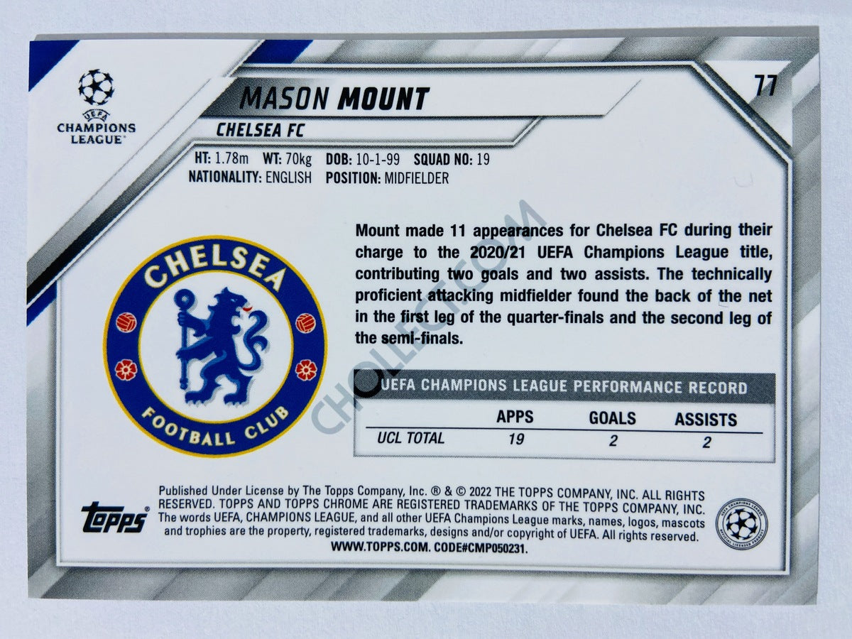 Mason Mount - Chelsea FC 2021-22 Topps Chrome UCL #77