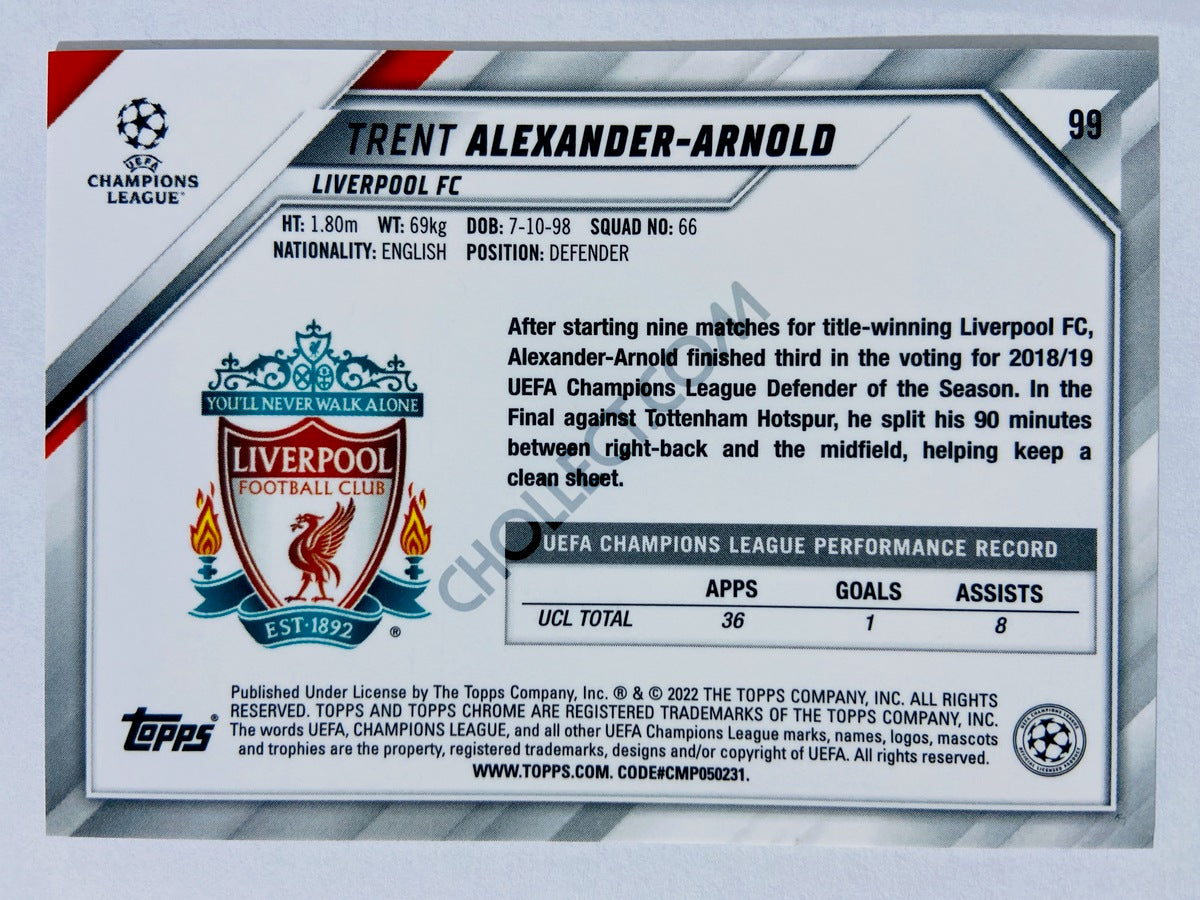 Trent Alexander-Arnold - Liverpool FC 2021-22 Topps Chrome UCL #99