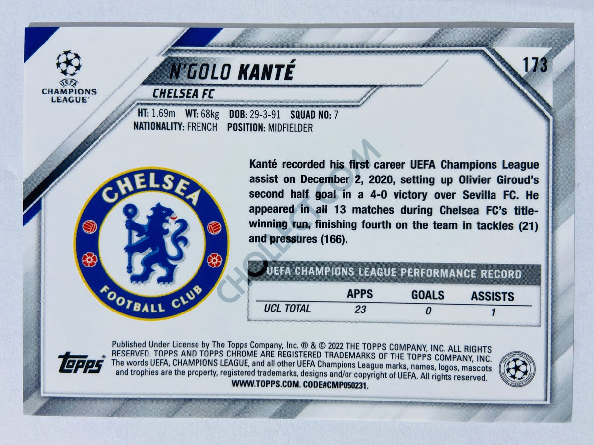 N'Golo Kante - Chelsea FC 2021-22 Topps Chrome UCL #173