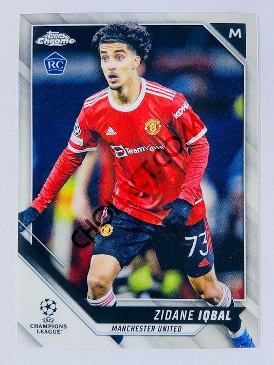 Zidane Iqbal - Manchester United 2021-22 Topps Chrome UCL RC Rookie #102