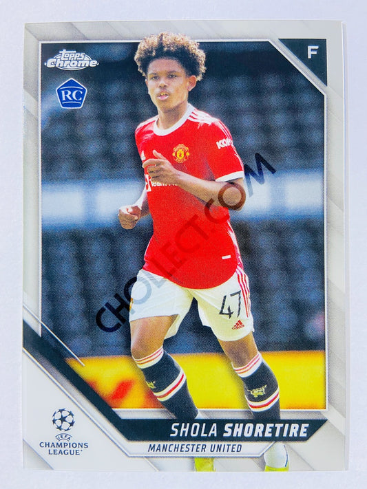 Shola Shoretire - Manchester United 2021-22 Topps Chrome UCL RC Rookie #138