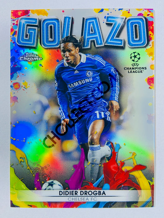 Didier Drogba - Chelsea FC 2021-22 Topps Chrome UCL Golazo #G-5