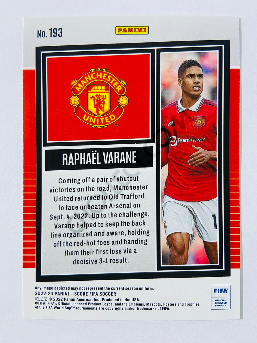 Raphael Varane - Manchester United 2022-23 Panini Score FIFA #193