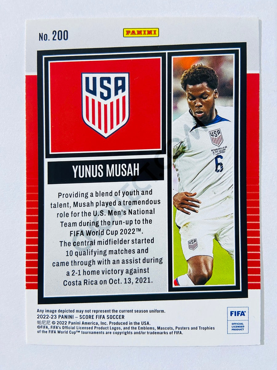 Yunus Musah - United States 2022-23 Panini Score FIFA #200