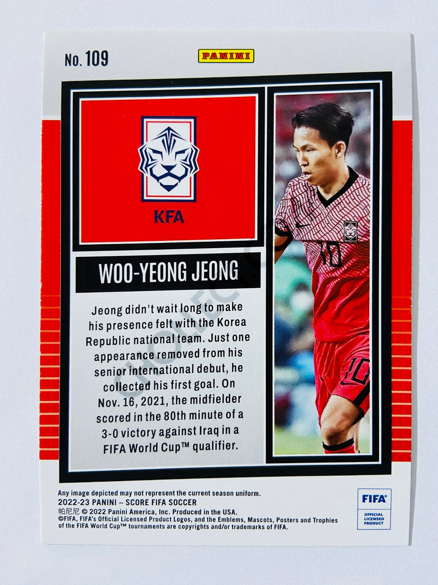 Woo-yeong Jeong - Korea Republic 2022-23 Panini Score FIFA Laser Parallel #109