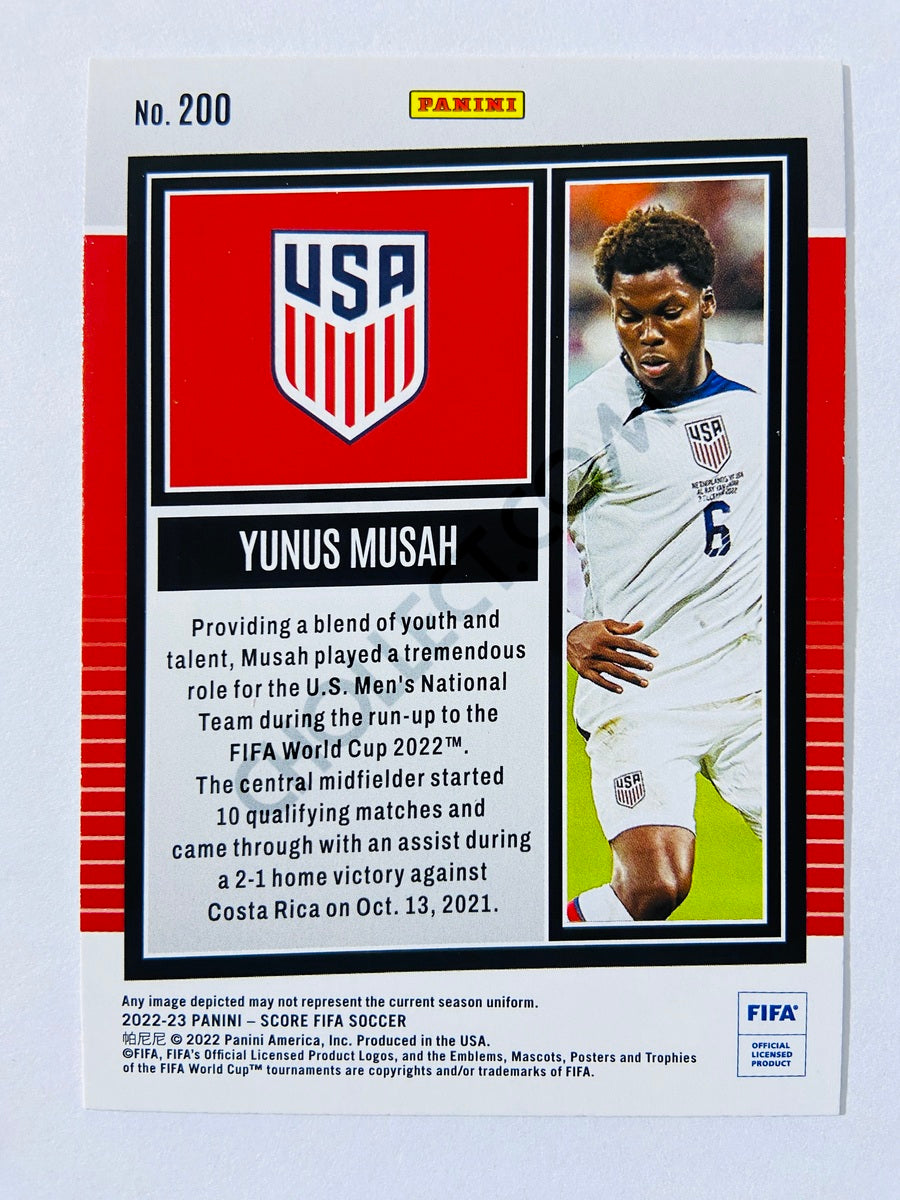 Yunus Musah - United States 2022-23 Panini Score FIFA Laser Parallel #200