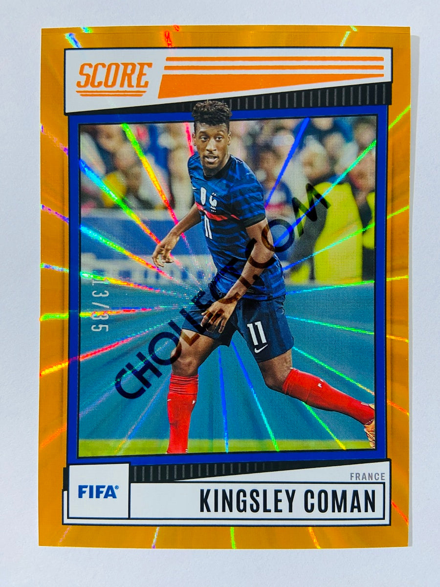Kingsley Coman - France 2022-23 Panini Score FIFA Orange Laser Parallel #76 | #/35