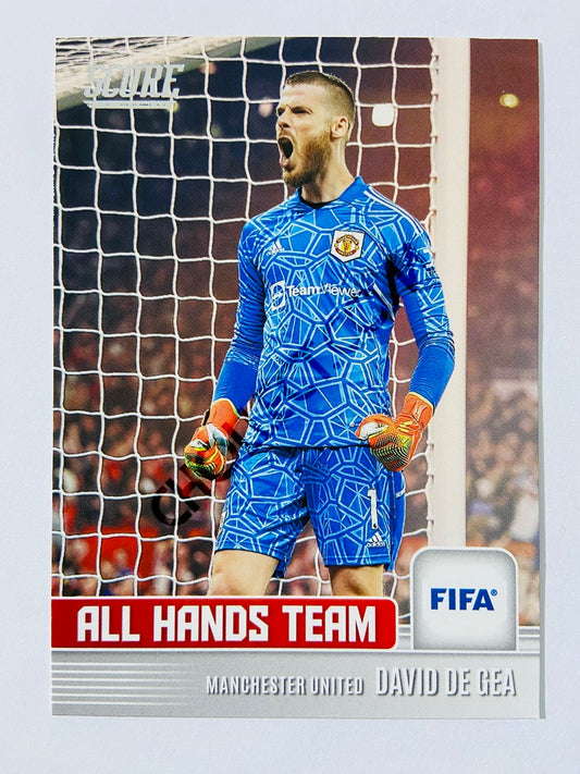 David de Gea - Manchester United 2022-23 Panini Score FIFA All Hands Team Insert #10