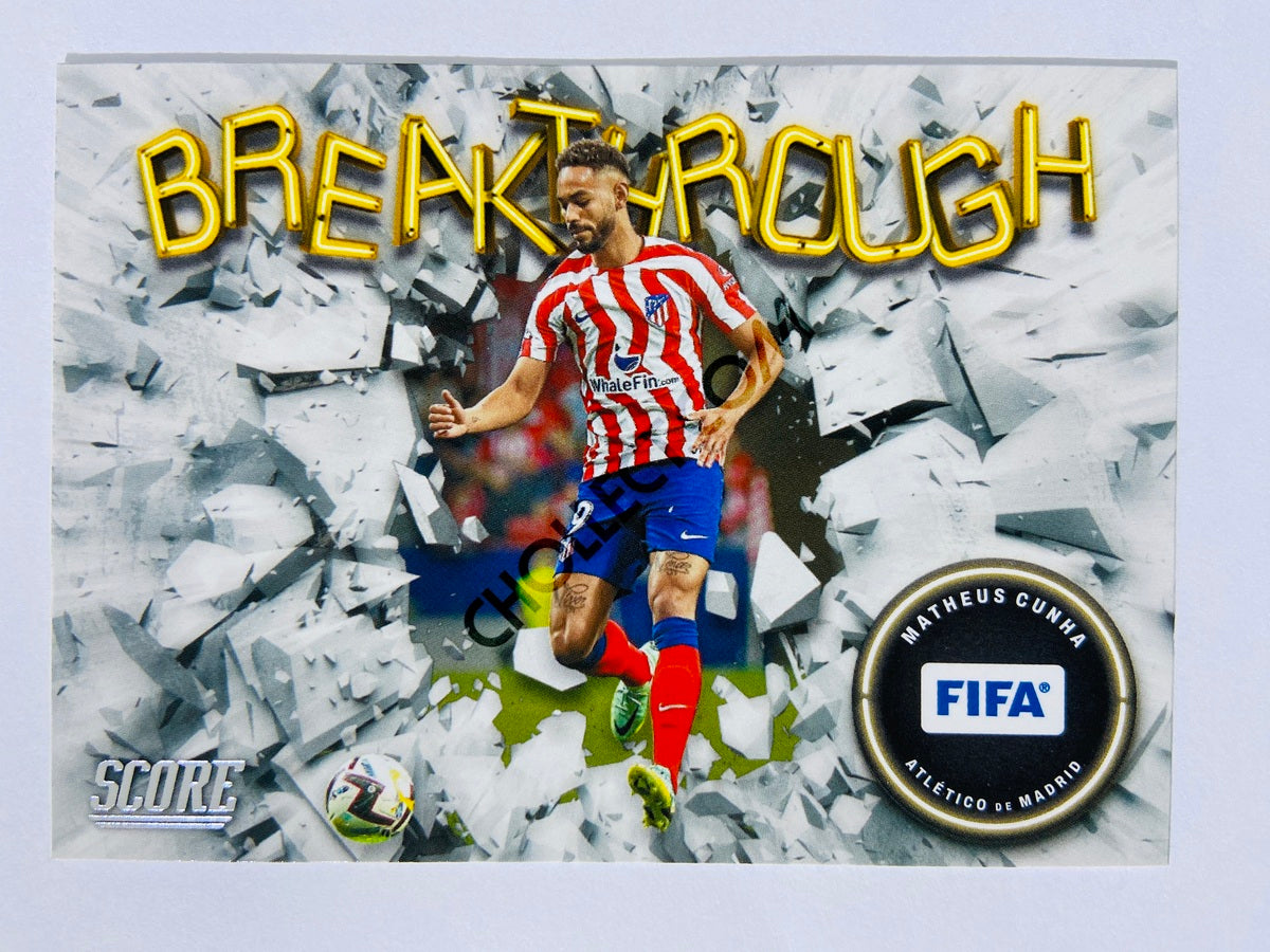 Matheus Cunha - Atletico de Madrid 2022-23 Panini Score FIFA Breakthrough Insert #3