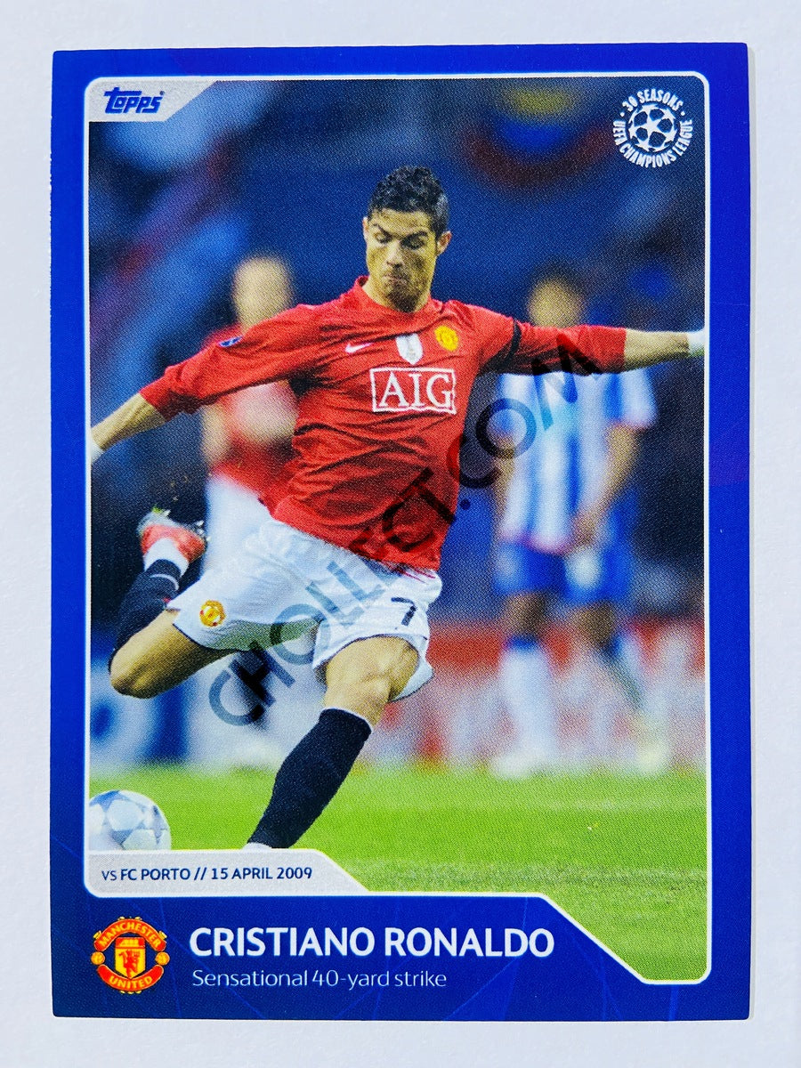 Cristiano Ronaldo - Manchester United 2021-22 Topps 30 Seasons - Sensational 40-Yard Strike UCL #3